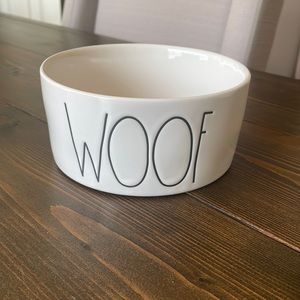 Rae Dunn Dog Bowl WOOF
